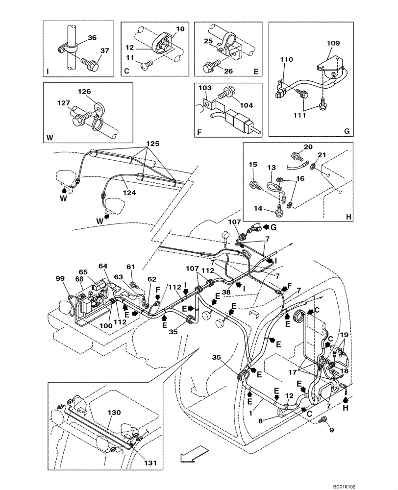 Схема запчастей Case CX800 - (04-01) - ELECTRICAL - CHASSIS, UPPERSTRUCTURE (04) - ELECTRICAL SYSTEMS