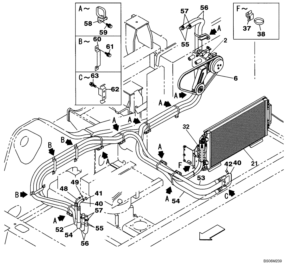 Схема запчастей Case CX290B - (09-23) - AIR CONDITIONING - CONDENSER AND RECEIVER-DRIER (09) - CHASSIS/ATTACHMENTS