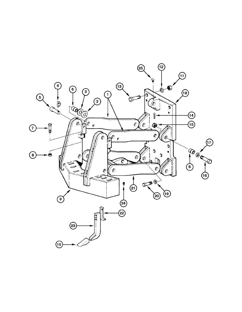 Схема запчастей Case 885 - (09-034[01]) - SCARIFIER - ASSEMBLY (09) - CHASSIS/ATTACHMENTS