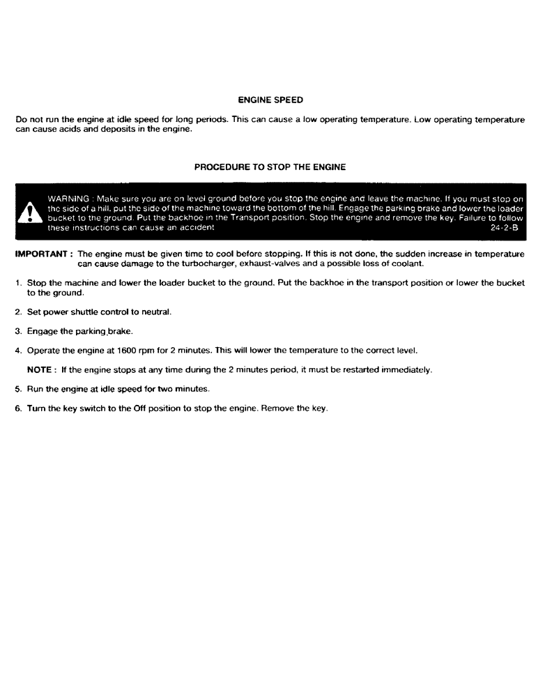 Схема запчастей Case 580G - (05) - ENGINE SPEED (10) - ENGINE