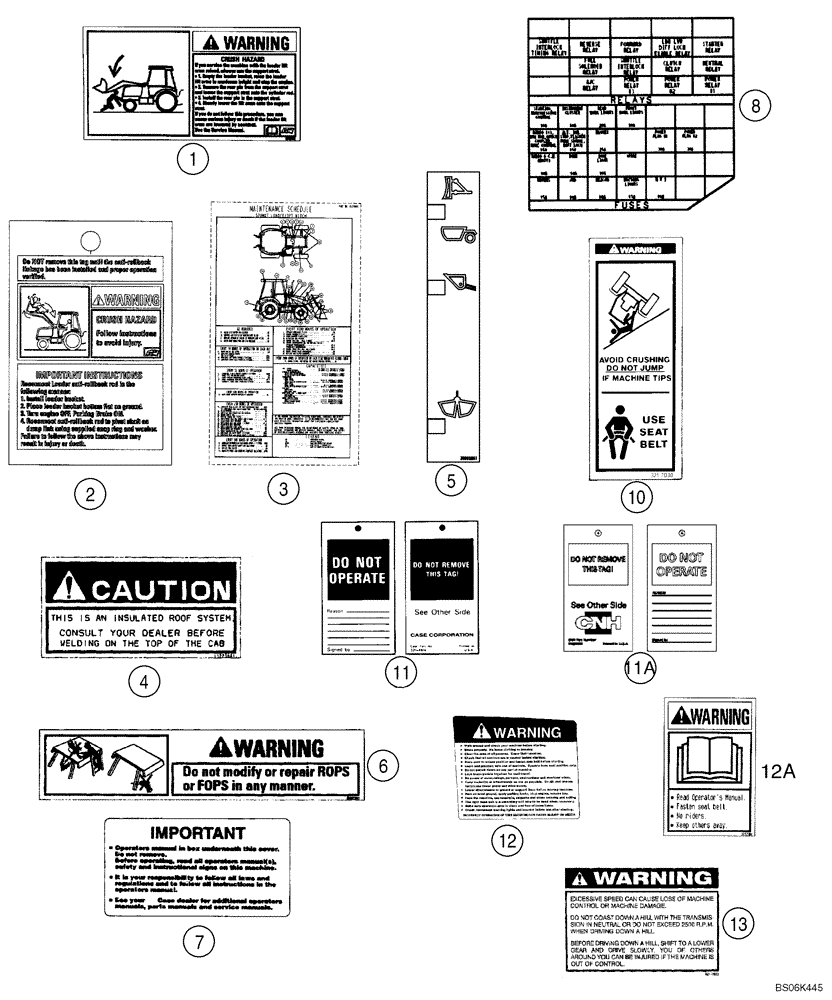 Схема запчастей Case 570MXT - (09-62) - DECALS - LATIN AMERICAN SPANISH (09) - CHASSIS/ATTACHMENTS