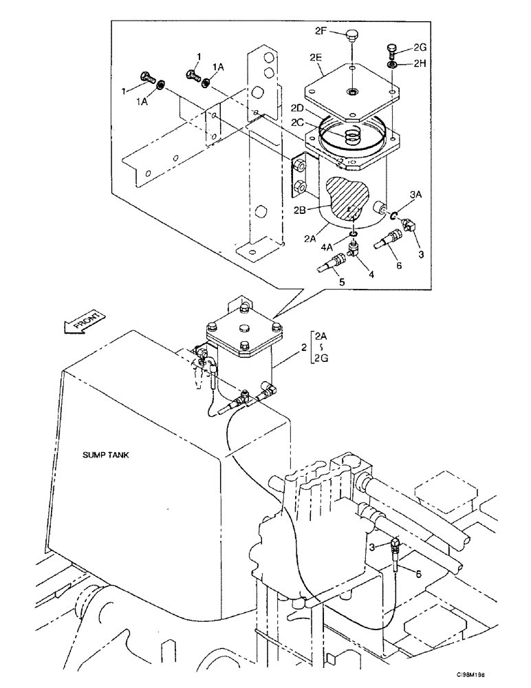 Схема запчастей Case 9007B - (8-038) - HYDRAULIC CIRCUIT - THERMOSTATIC CONTROLLED VALVE (08) - HYDRAULICS