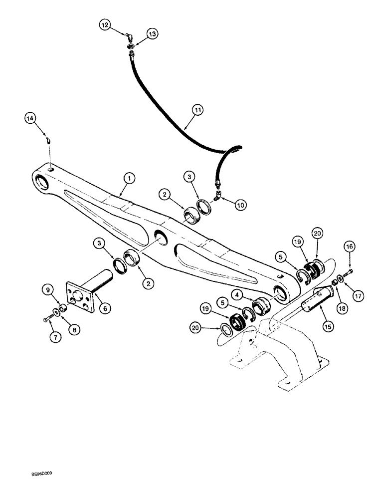 Схема запчастей Case 1150G - (5-028) - SUSPENSION SYSTEM, EQUALIZER BEAM (04) - UNDERCARRIAGE