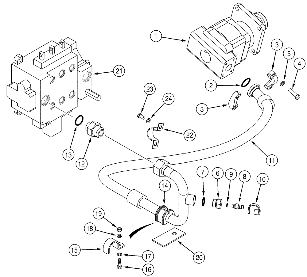 Схема запчастей Case 1150H - (08-03) - HYDRAULICS - EQUIPMENT (08) - HYDRAULICS