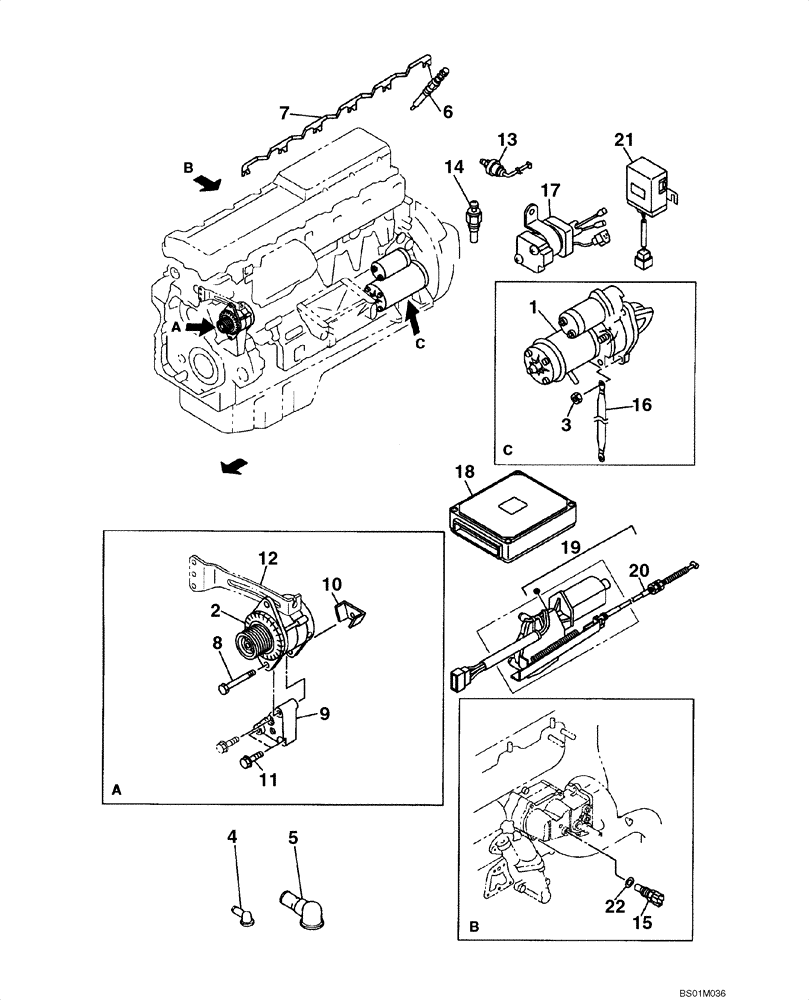 Схема запчастей Case CX800 - (04-16) - ELECTRICAL ACCESSORIES - ENGINE (04) - ELECTRICAL SYSTEMS