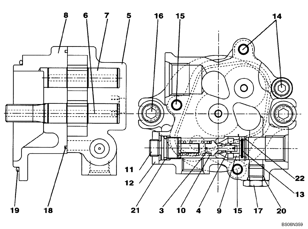 Схема запчастей Case CX460 - (08-93) - HIGH PRESSURE PUMP - PUMP, PILOT CONTROL (08) - HYDRAULICS