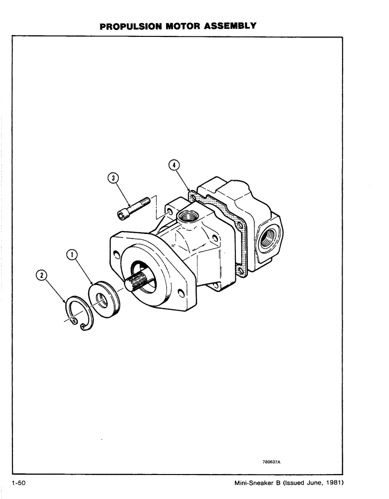 Схема запчастей Case CASE - (1-50) - PROPULSION MOTOR ASSEMBLY (06) - POWER TRAIN