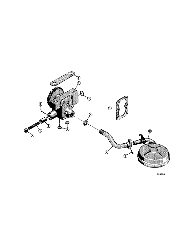 Схема запчастей Case 420C - (022) - ENGINE OIL PUMP - GAS (01) - ENGINE