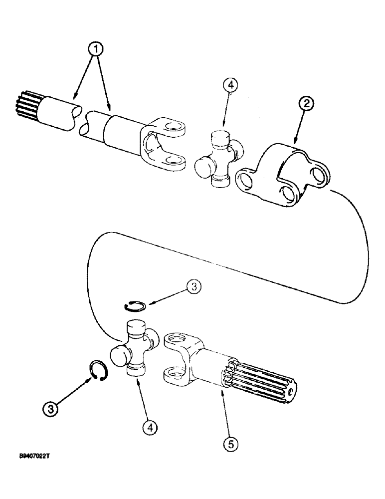 Схема запчастей Case 580L - (6-010) - FRONT DRIVE AXLE, AXLE SHAFTS (06) - POWER TRAIN