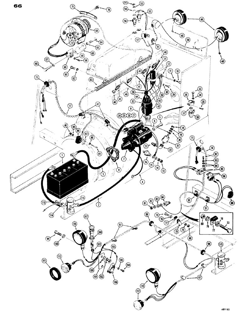 Схема запчастей Case 680CK - (066) - ELECTRICAL SYSTEM, (251) SPARK IGNITION ENGINE (55) - ELECTRICAL SYSTEMS
