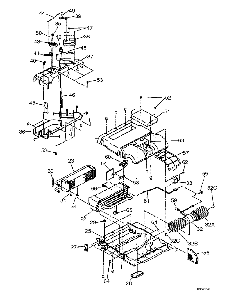Схема запчастей Case CX135SR - (09-32) - HEATER - AIR CONDITIONING (09) - CHASSIS/ATTACHMENTS