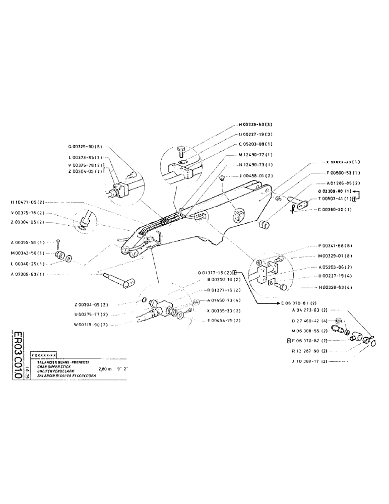 Схема запчастей Case RC200L - (114) - GRAB DIPPER STICK 