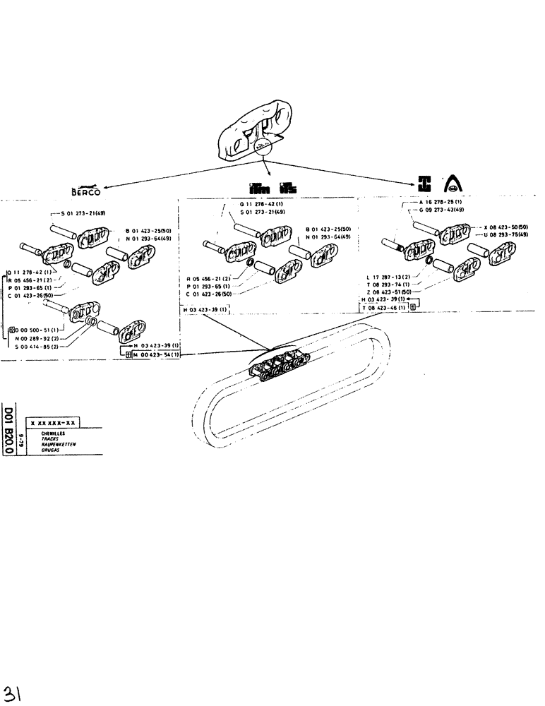 Схема запчастей Case SC150L - (031) - TRACKS 