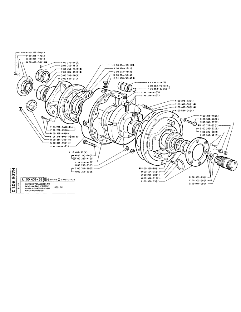 Схема запчастей Case TC45 - (060) - BASIC HYDRAULIC MOTOR 