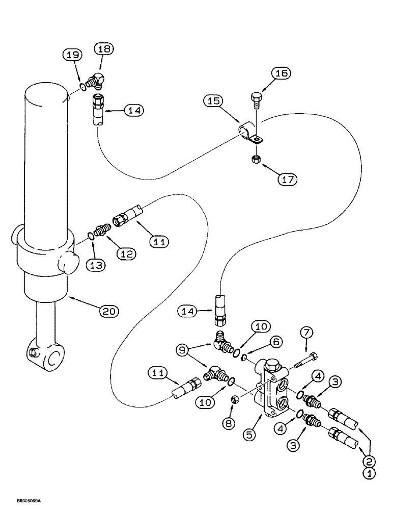 Схема запчастей Case 560 - (8-108) - BOOM LIFT HYDRAULIC CIRCUIT, PLANETARY DRIVE TRENCHER (08) - HYDRAULICS