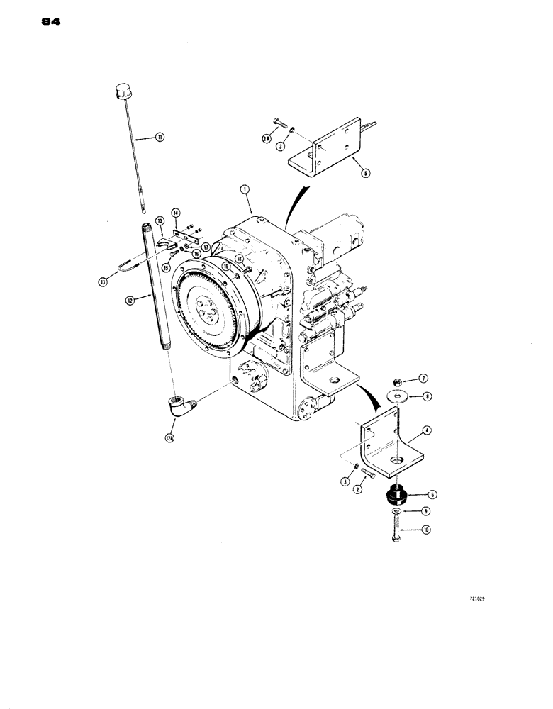 Схема запчастей Case W14 - (084) - TRANSMISSION AND RELATED PARTS (06) - POWER TRAIN