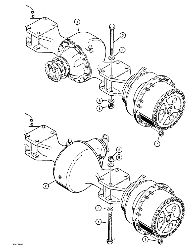 Схема запчастей Case W36 - (6-300) - GKN AXLES AND MOUNTING (06) - POWER TRAIN