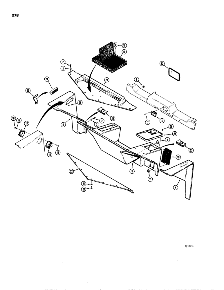 Схема запчастей Case W24B - (278) - CAB CLOSURE PARTS (09) - CHASSIS