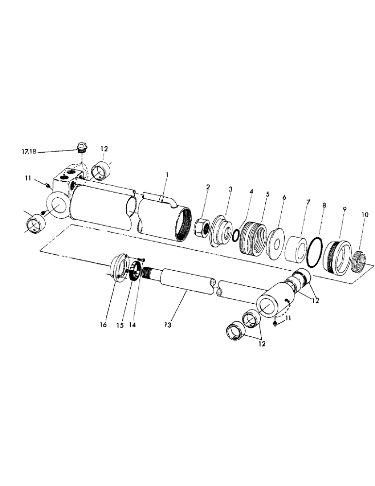 Схема запчастей Case 30YC - (032A) - LIFT CYLINDER, 5-1/4" ID X 41.50" STROKE, (USED ON UNITS WITH SERIAL NUMBER 445-UP) (07) - HYDRAULIC SYSTEM