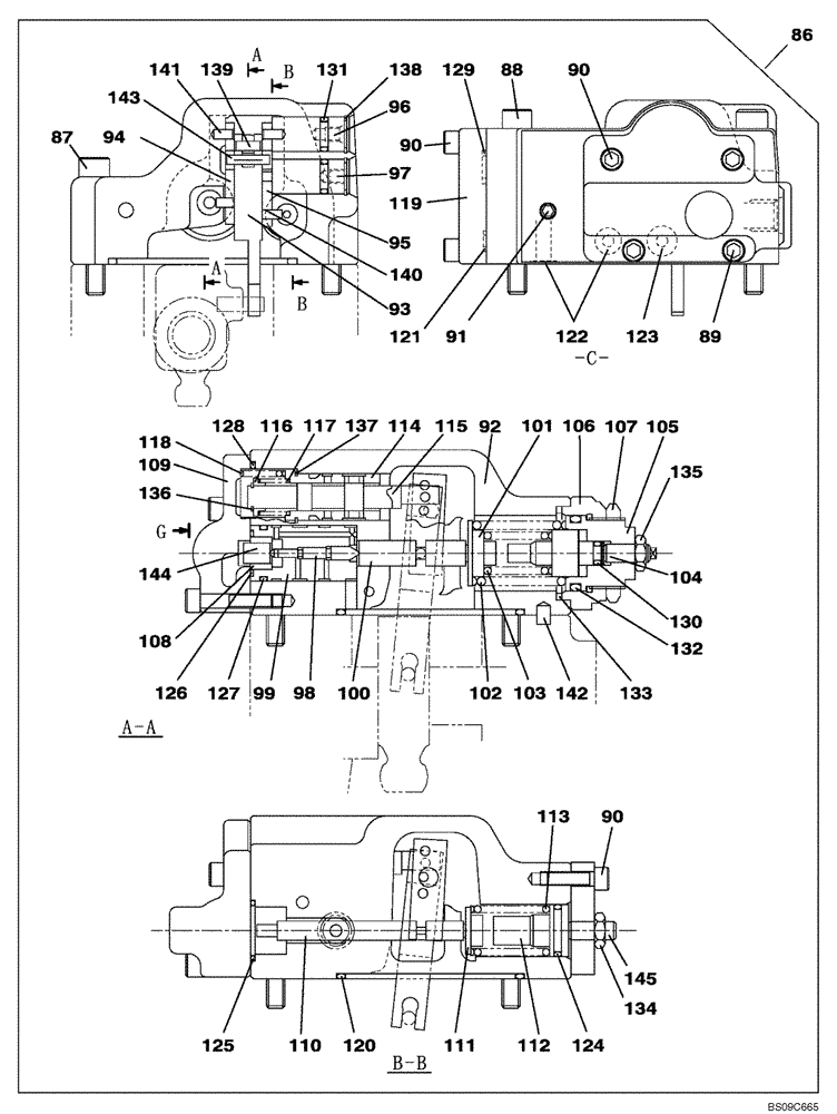 Схема запчастей Case CX135SR - (08-92[02]) - HIGH PRESSURE PUMP - REGULATOR - MONOBLOCK BOOM - WITHOUT DOZER BLADE (08) - HYDRAULICS