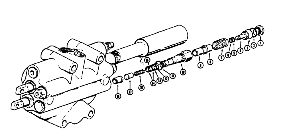 Схема запчастей Case 450 - (236) - SECONDARY RELIEF VALVE, ALL SPOOLS EXCEPT LOADER AND DOZER (07) - HYDRAULIC SYSTEM
