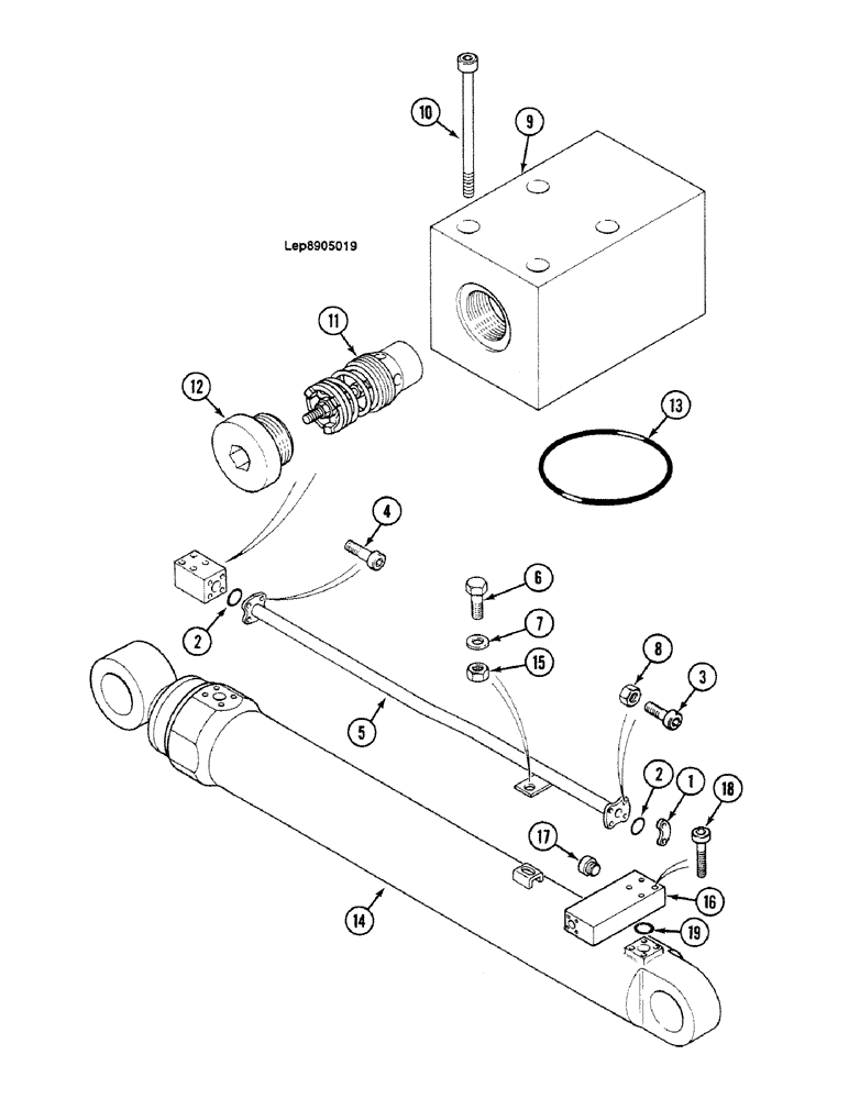 Схема запчастей Case 688C - (8G-038) - CYLINDER ARM (ADJUSTABLE BOOM) (07) - HYDRAULIC SYSTEM