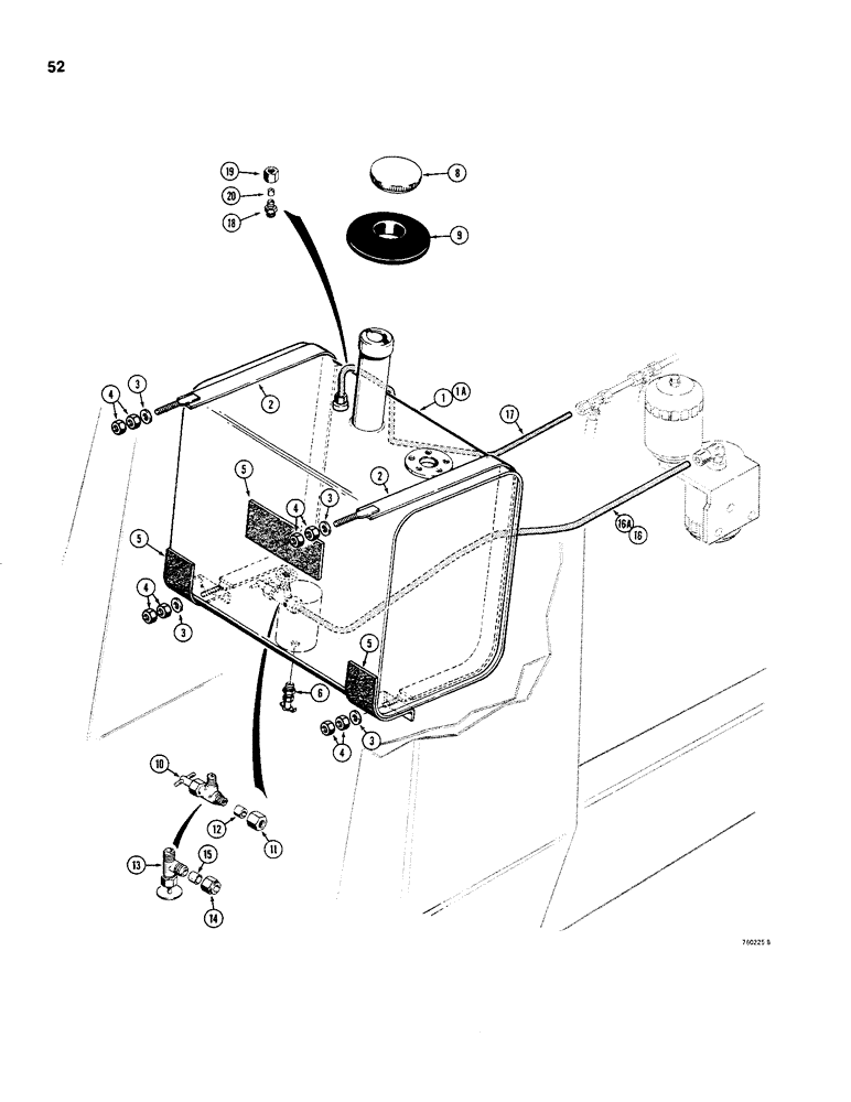 Схема запчастей Case 480C - (052) - FUEL TANK AND FUEL LINES (10) - ENGINE