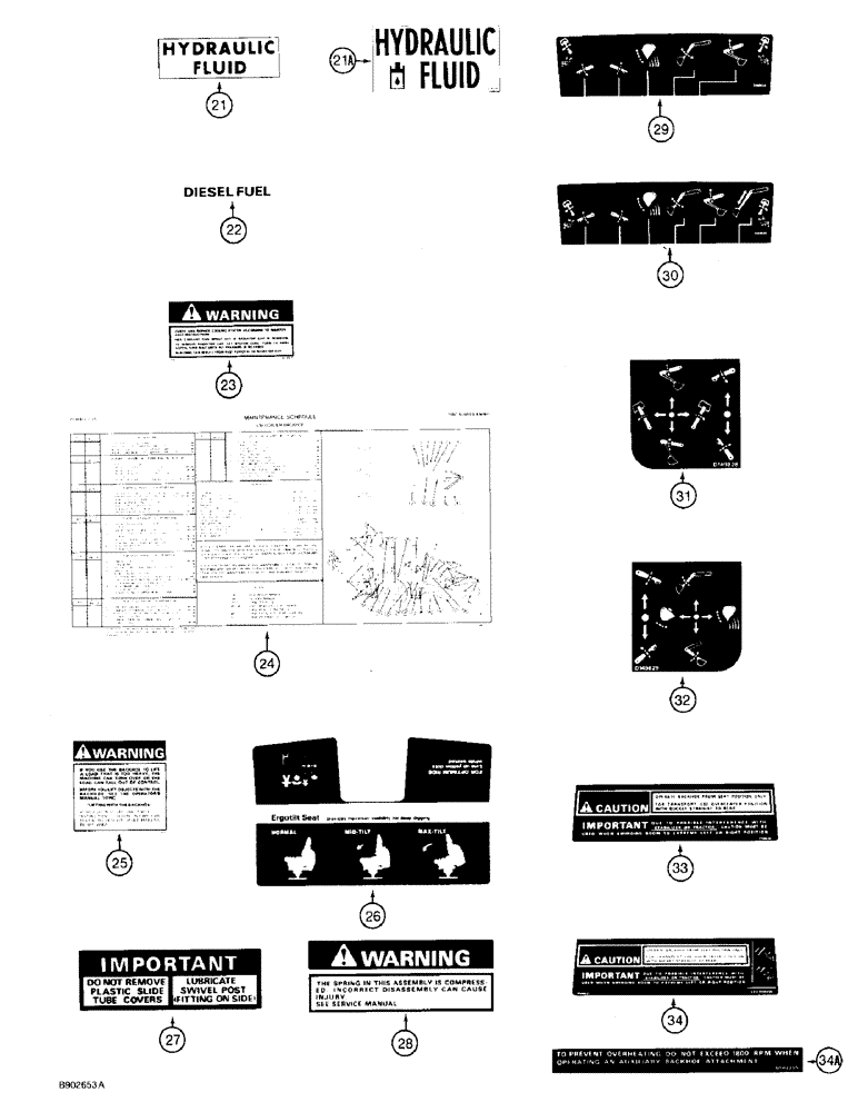Схема запчастей Case 590 - (9-148) - DECALS (09) - CHASSIS/ATTACHMENTS