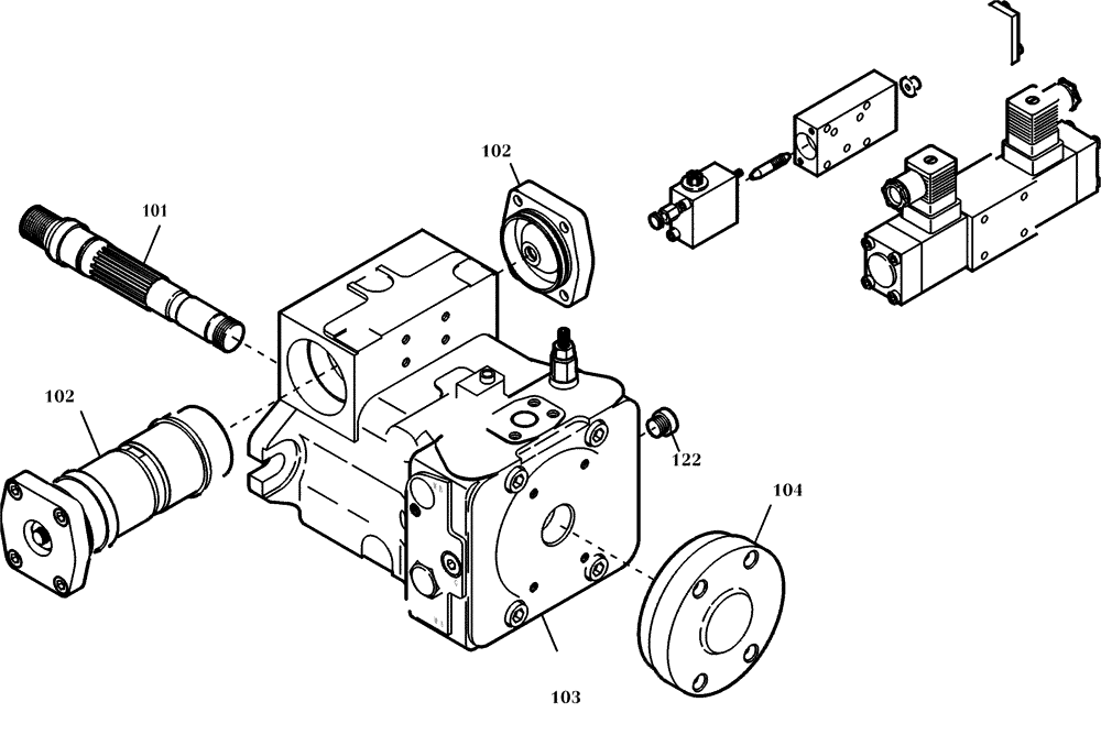 Схема запчастей Case 321D - (22.060[001]) - AXIAL PISTON PUMP (S/N 591052-UP) No Description
