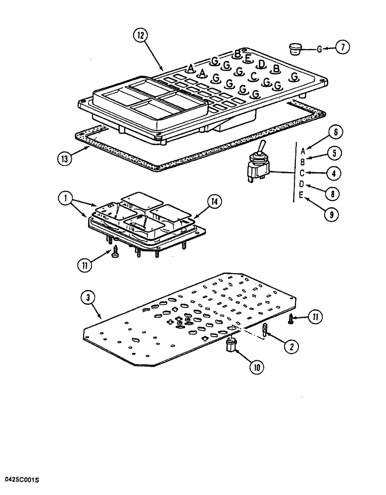 Схема запчастей Case 688 - (4-22) - ELECTRICAL CONTROL PANEL (04) - ELECTRICAL SYSTEMS