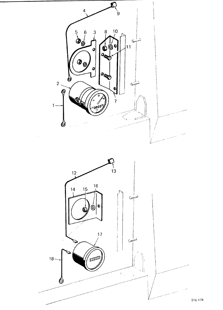 Схема запчастей Case 580F - (328) - ELECTRICAL HOURMETER, UP TO NO 3.736.447 (55) - ELECTRICAL SYSTEMS