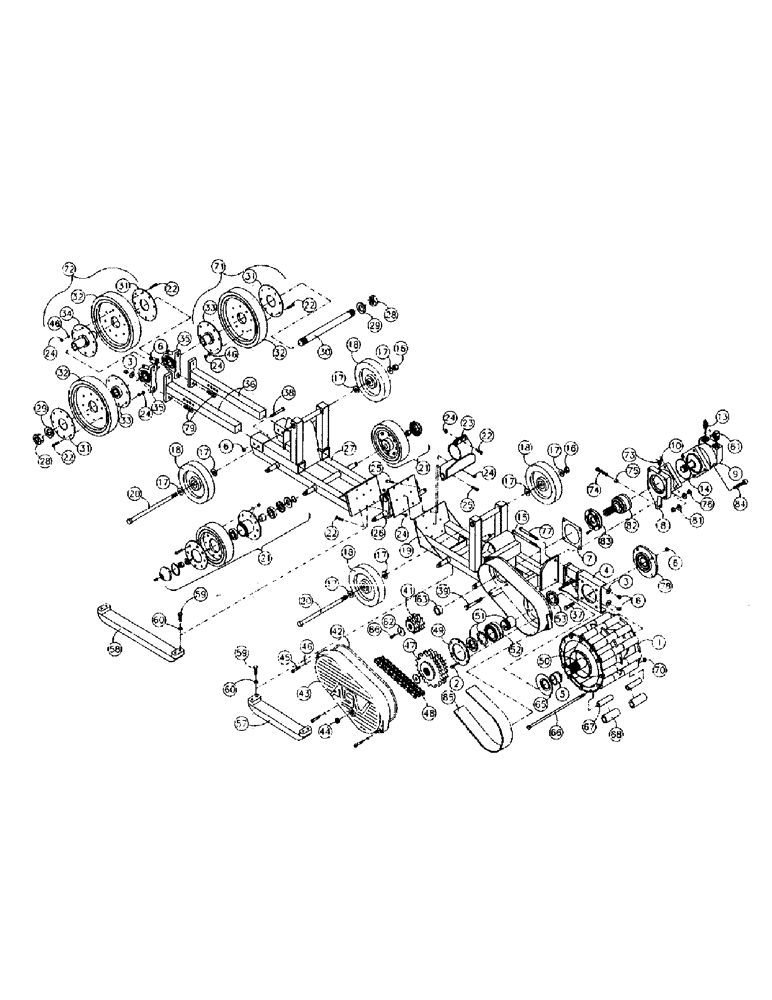 Схема запчастей Case 1500TX - (9-004) - SUSPENSION, RIGHT SIDE 