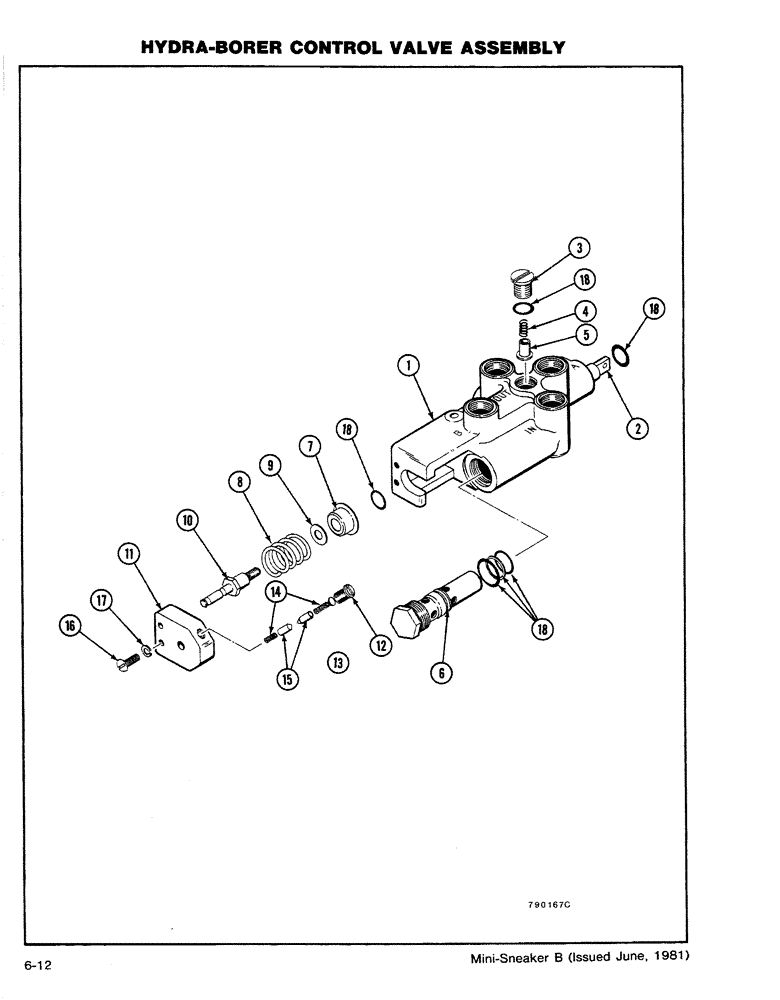 Схема запчастей Case CASE - (6-12) - HYRDA-BORER CONTROL VALVE ASSEMBLY (08) - HYDRAULICS