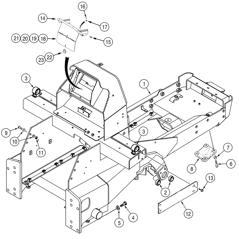 Схема запчастей Case 1150H - (09-07) - FRAME, MAIN (09) - CHASSIS