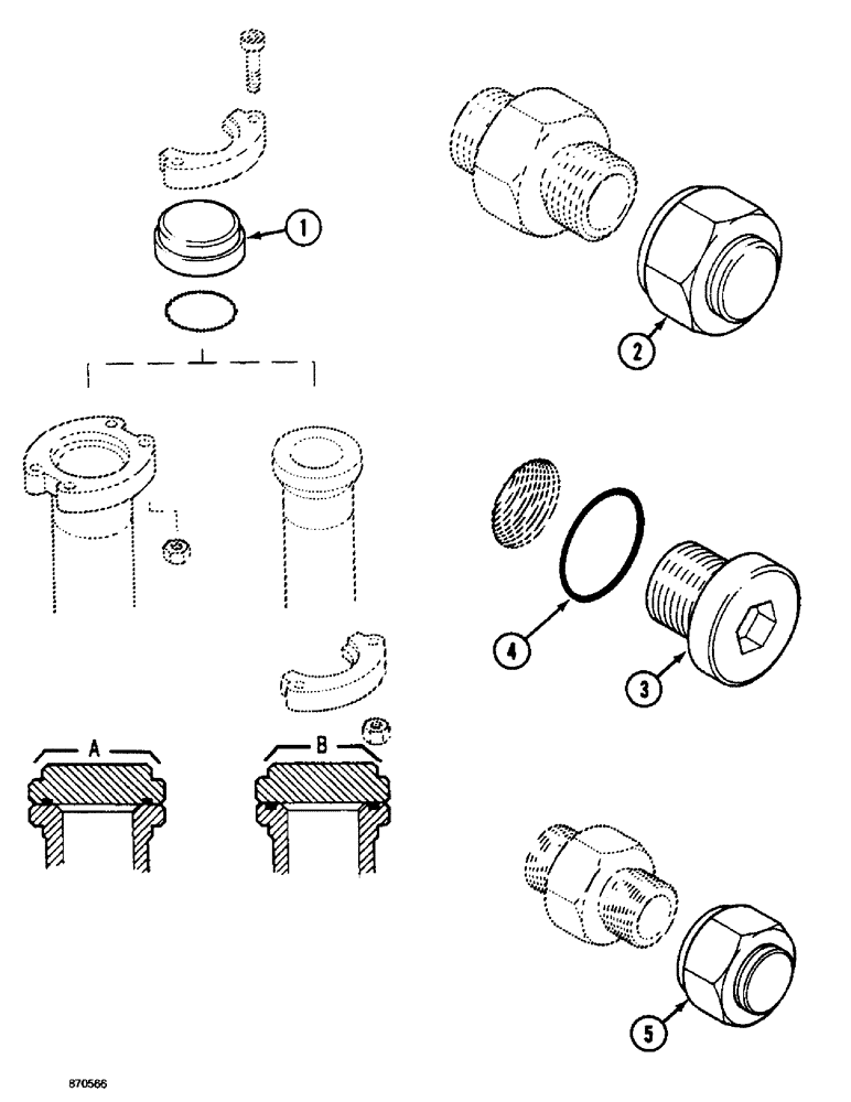 Схема запчастей Case 1088 - (9H-12) - HOSE AND TUBE CAPS AND PLUGS (09) - CHASSIS/ATTACHMENTS
