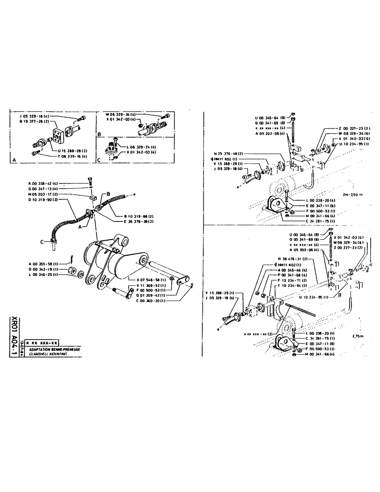 Схема запчастей Case 160CK - (316) - CLAMSHELL MOUNTING (14) - DIPPERSTICKS