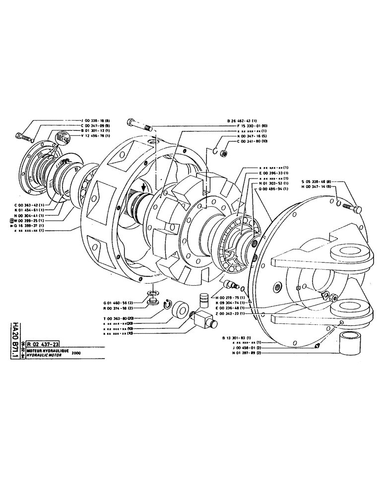 Схема запчастей Case 160CK - (140) - HYDRAULIC MOTOR (07) - HYDRAULIC SYSTEM