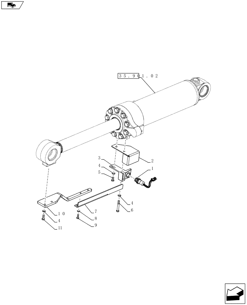 Схема запчастей Case 921F - (55.420.01) - RETURN TO DIG CONTROL Z-BAR (55) - ELECTRICAL SYSTEMS