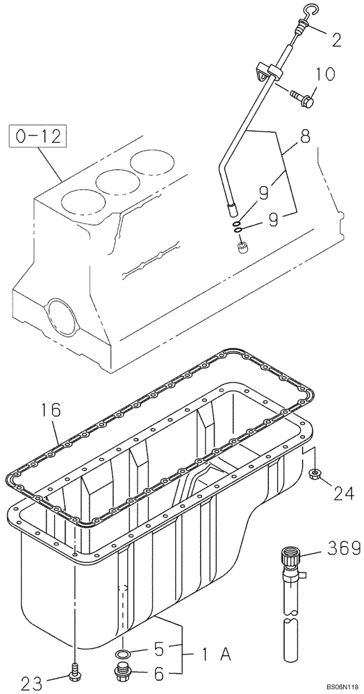 Схема запчастей Case CX290B - (02-13) - OIL PAN (02) - ENGINE
