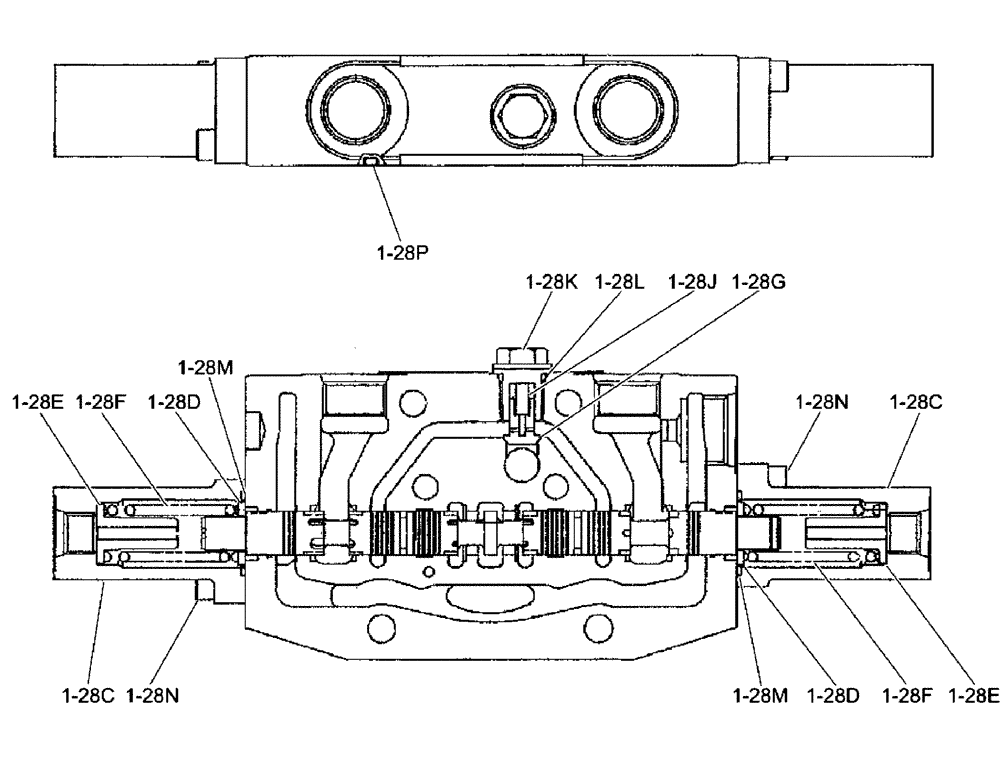 Схема запчастей Case CX50B - (01-024[17]) - VALVE INSTAL, ANGLE DOZER (35) - HYDRAULIC SYSTEMS