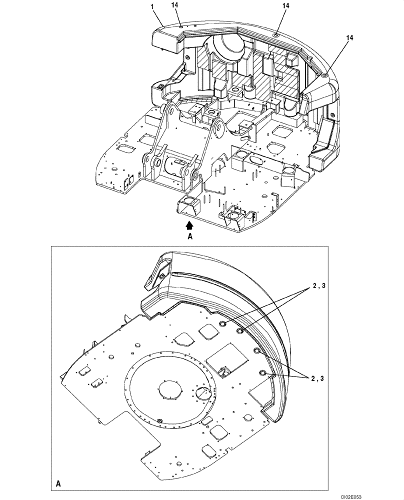 Схема запчастей Case CX135SR - (09-05) - COUNTERWEIGHT (09) - CHASSIS/ATTACHMENTS
