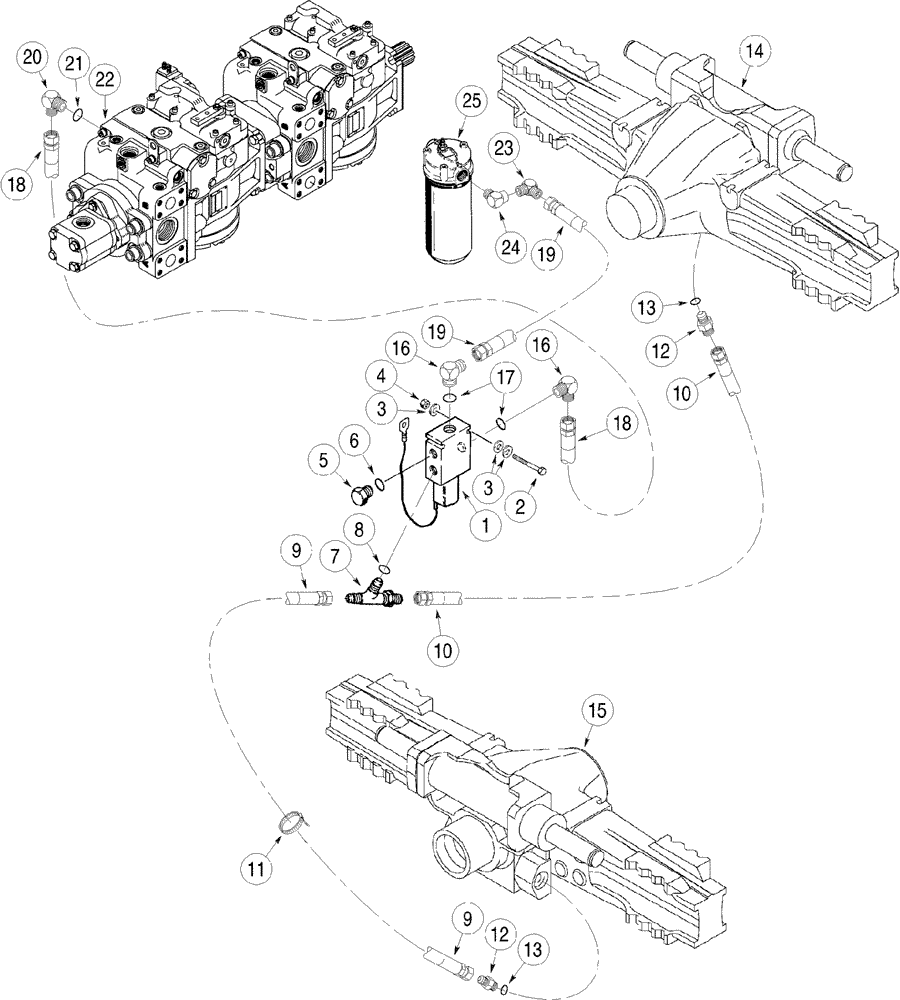 Схема запчастей Case 960 - (08-04) - HYDRAULICS SOLENOID VALVE (08) - HYDRAULICS