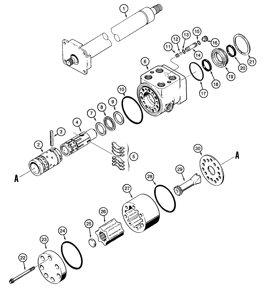 Схема запчастей Case 460 - (5-10) - STEERING COLUMN AND VALVE (05) - STEERING