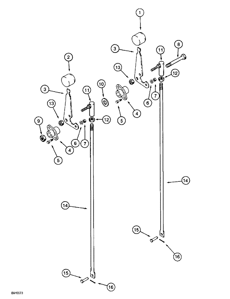 Схема запчастей Case 860 - (9-040) - ATTACHMENT LIFT CONTROLS (09) - CHASSIS/ATTACHMENTS