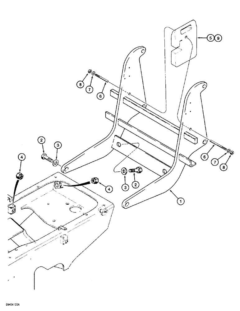 Схема запчастей Case 860 - (9-018) - FRONT COUNTERWEIGHT USED ON MODELS WITH QUAD OPTION W/O BACKHOE W/REEL CARRIER (09) - CHASSIS/ATTACHMENTS