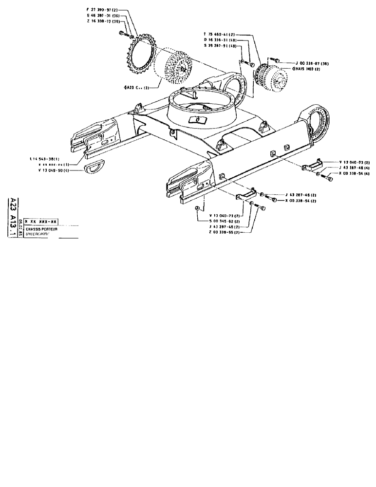 Схема запчастей Case 90BCL - (081) - UNDERCARRIAGE (04) - UNDERCARRIAGE