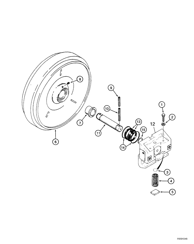 Схема запчастей Case 1150H_IND - (05-05) - TRACK IDLER - MOUNTING (11) - TRACKS/STEERING