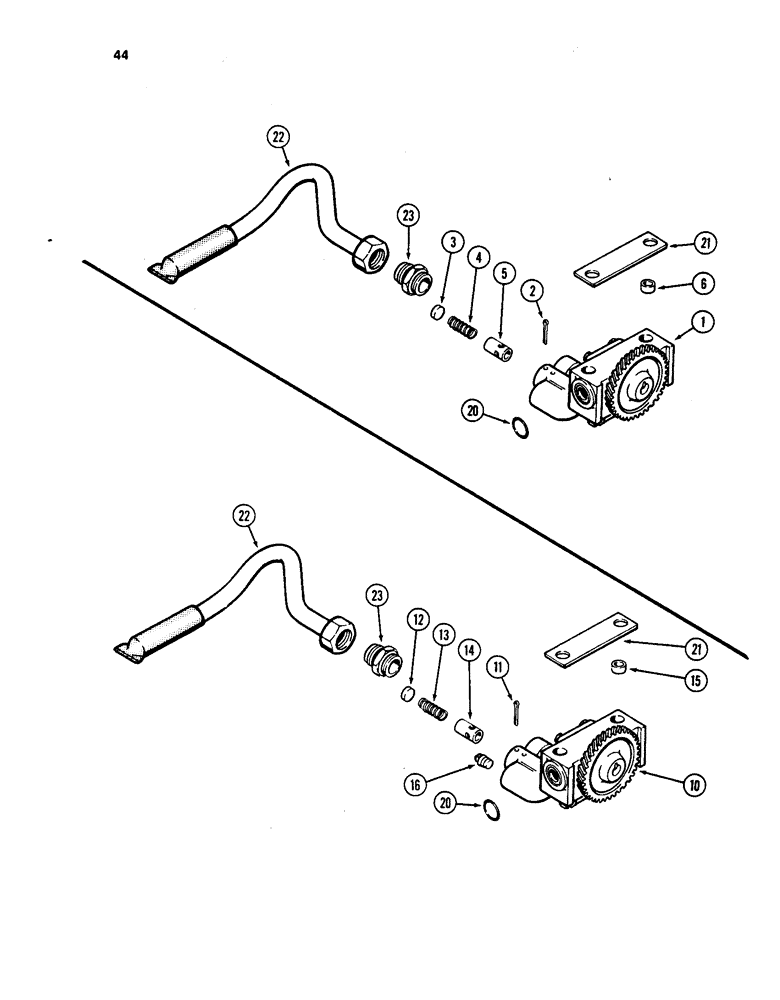 Схема запчастей Case W24C - (044) - OIL PUMP, 504BD AND 504BDT DIESEL ENGINES (02) - ENGINE