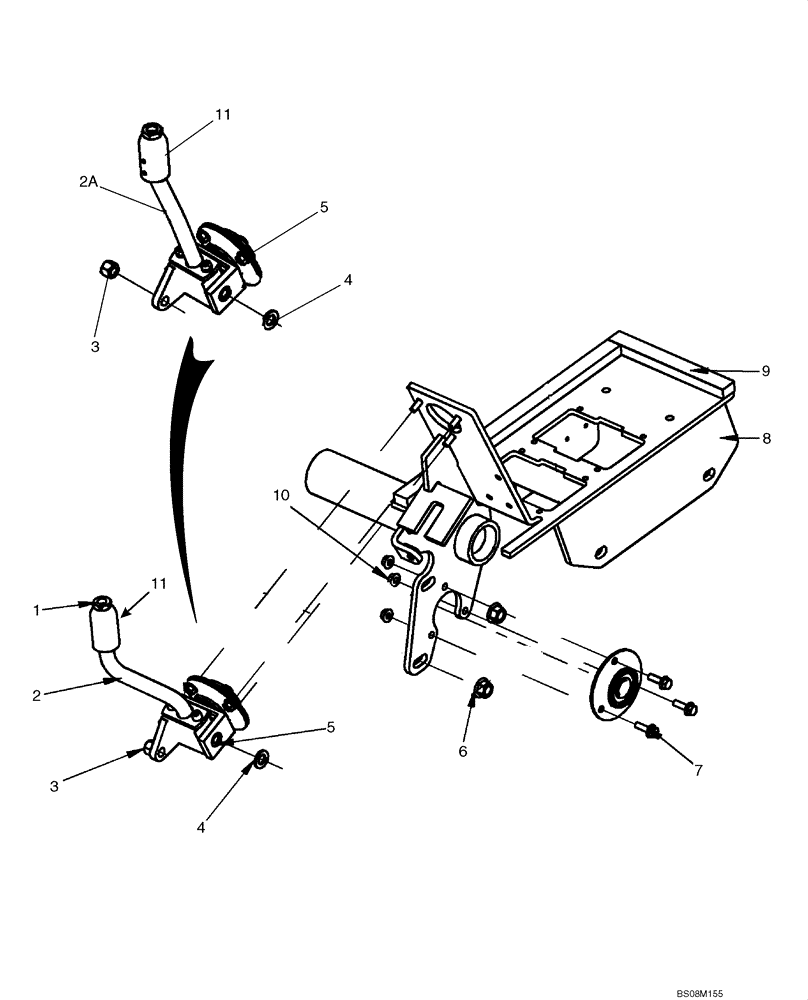 Схема запчастей Case 445CT - (09-16) - LOADER AND GROUND DRIVE CONTROL - LH (09) - CHASSIS