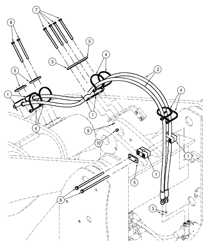 Схема запчастей Case 621D - (08-12) - HYDRAULICS - COUPLER, Z-BAR LOADER (08) - HYDRAULICS